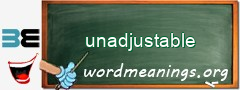 WordMeaning blackboard for unadjustable